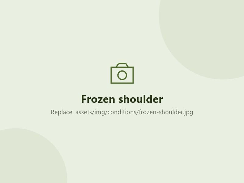 Person holding a painful shoulder