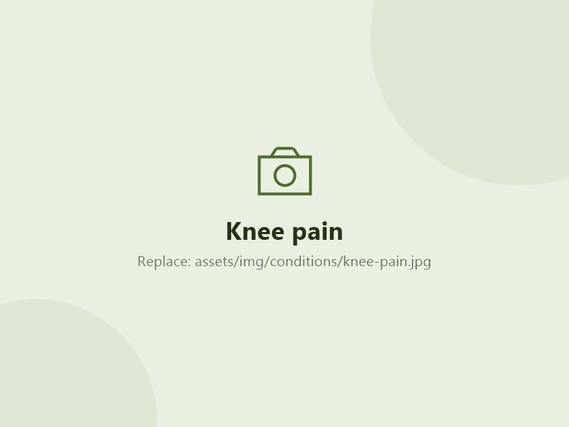 Person holding a painful knee